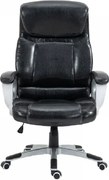 RESIGILAT- Scaun directorial, înălțime reglabilă, piele ecologică Premium, rezistent 150 kg, balans, Negru