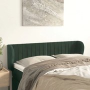 vidaXL Tăblie de pat cu aripioare verde închis 147x23x78/88 cm catifea