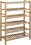 vidaXL Raft pentru încălțăminte cu raft natural 68 x 28 x 96 cm Bambus