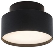 Mini Plafoniera LED cu lumina ambientala in sus Ovidia negru D-14cm
