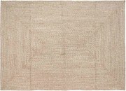 vidaXL Covoare de zonă Dreptunghiular Natural și Alb 160 x 230 cm Iută