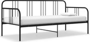 vidaXL Cadru de pat canapea, negru, 90 x 200 cm, metal