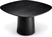 Masa design LUX Motto furnir negru, 130x130cm