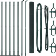vidaXL Stâlp de gard. Verde 10 x 1,4 m (plasă 12 x 12 mm) Oțel și PVC