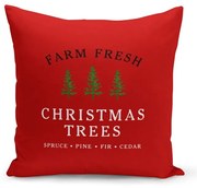 Față de pernă decorativă cu model de Crăciun Kate Louise Christmas Noel, 43 x 43 cm, roșu