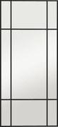 HOMCOM Oglindă de Perete Stil Fereastră Montaj Vertical Orizontal 110x50cm Negru | Aosom Romania