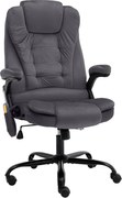 vidaXL Scaun de masaj pentru birou, gri închis, catifea