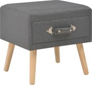 vidaXL Noptieră, gri închis, 40 x 35 x 40 cm, material textil