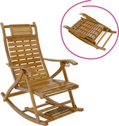 Scaun balansoar de grădină, poziţionabil, natural, bambus, FLOS