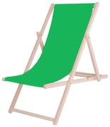 Șezlong de grădină verde/fag