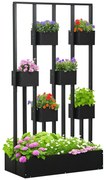 Outsunny Jardiniere inaltă cu grindă din lemn pentru plante, legume, flori sau ierburi aromatice, dim. 90L x 45L x 170H cm | Aosom Romania