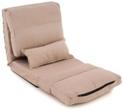 Fotoliu pliant confortabil, 220 x 60 x 14 cm, bej