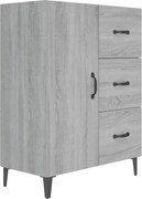 vidaXL Dulap, gri sonoma, 69,5x34x90 cm, lemn compozit