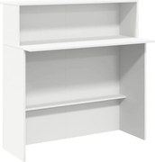 vidaXL Birou de recepție, alb, 100x50x103,5 cm, lemn stratificat
