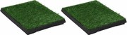 vidaXL Toaletă animale companie 2 buc tavă gazon artificial 63x50x7cm