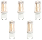 Set de 5 becuri LED G9 Clare 3.5W 480lm 3000K