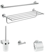 Set accesorii 5 in 1 Hansgrohe Logis cu finisaj crom lucios