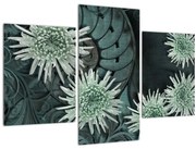 Tablou - Flori verzi (90x60 cm)