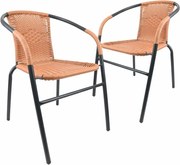 Sada de scaune de grădină stivuibile, în culorile gri/petrec