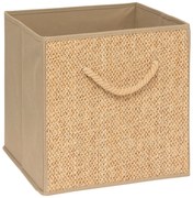 Containere textile pentru depozitarea STEMY, cu mânere, 31 x 31 x 31 cm, bej