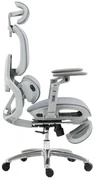 VIGOCHAIR ULTRA PRO VENT Scaun ergonomic, suport lombar cu masaj si incalzire, sezut cu ventilatie, sezut translatie, spatar reglare verticala, cotiere 6D, suport picioare, Full Mesh, Gri