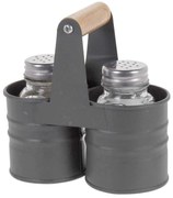 Set piper și sare într-un coș metalic, 13 x 6 cm