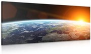 Tablou vedere la planetă din univers