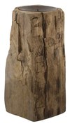 Suport pentru lumanare din lemn reciclat, H22 cm, Grimaud