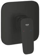 Baterie dus incastrata Grohe Cubeo negru mat fara corp ingropat