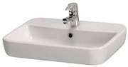 Lavoar pe blat Cersanit Caspia Square alb lucios 60 cm