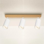 Brilagi - Plafonieră cu spoturi SELE 3xGU10/30W/230V alb/decor stejar