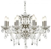 Candelabru stil clasic cu 8 brate Paris argintiu satin 8738-8SS SRT