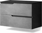 Mobilier cu blat pentru lavoar 80 cm, gri urban, Fluminia Bari Gri