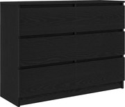 vidaXL Bufetă Stejar negru 100x35x76 cm Lemn prelucrat