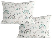 Set de 2 huse decorative pentru perna RAINUBI 40x60 cm, alba