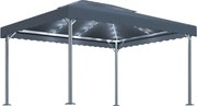 vidaXL Pavilion cu perdele& lumini LED,antracit,400x300cm aluminiu