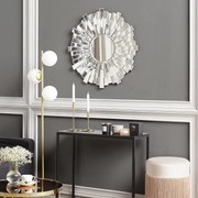 OGG206 - Oglinda ornamentala 70 cm, pentru perete, dormitor, living - Argintie