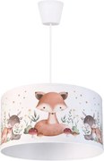 Brilagi - Lustră LED pentru copii cu cablu BOBO 1xE27/60W/230V Ø 35 cm alb/animăluțe