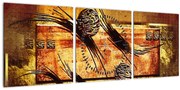 Tablou abstracției (cu ceas) (90x30 cm)
