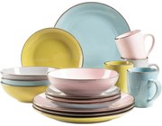 Set de masă Mäser Metallic RIM Pastel 16 buc.