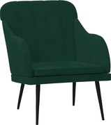 vidaXL Fotoliu, verde închis, 63x76x80 cm, catifea