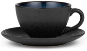 Ceașcă neagră/albastră pentru cappuccino din ceramică 240 ml Gastro Dark Blue/Black – Bitz