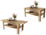 Mazzoni ASTI-R Stejar Oasis – MASĂ/MĂSUȚĂ CAFEA MODERNĂ CU BLAT EXTENSIBIL