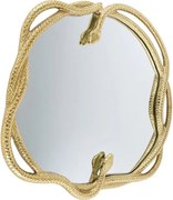 Oglinda decorativa design sarpe auriu SNAKE XL 85cm