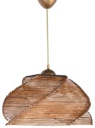 Lustră pe cablu PENTAGONE 1xE27/60W/230V maro