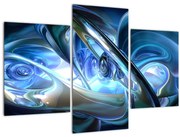 Tabloul fractalilor în albastru (90x60 cm)