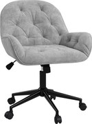 Vinsetto Fotoliu de birou, fotoliu de birou din catifea cu scaun pivotant la 360° reglabil în înălțime, 60 x 61 x 81-91 cm, gri deschis | Aosom Romania