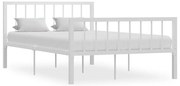 vidaXL Cadru de pat, alb, 120 x 200 cm, metal