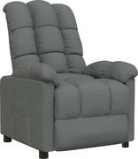 vidaXL Fotoliu rabatabil, gri închis, material textil