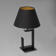 Lampă de masă 1xE27/60W/230V 45 cm neagră/aurie
